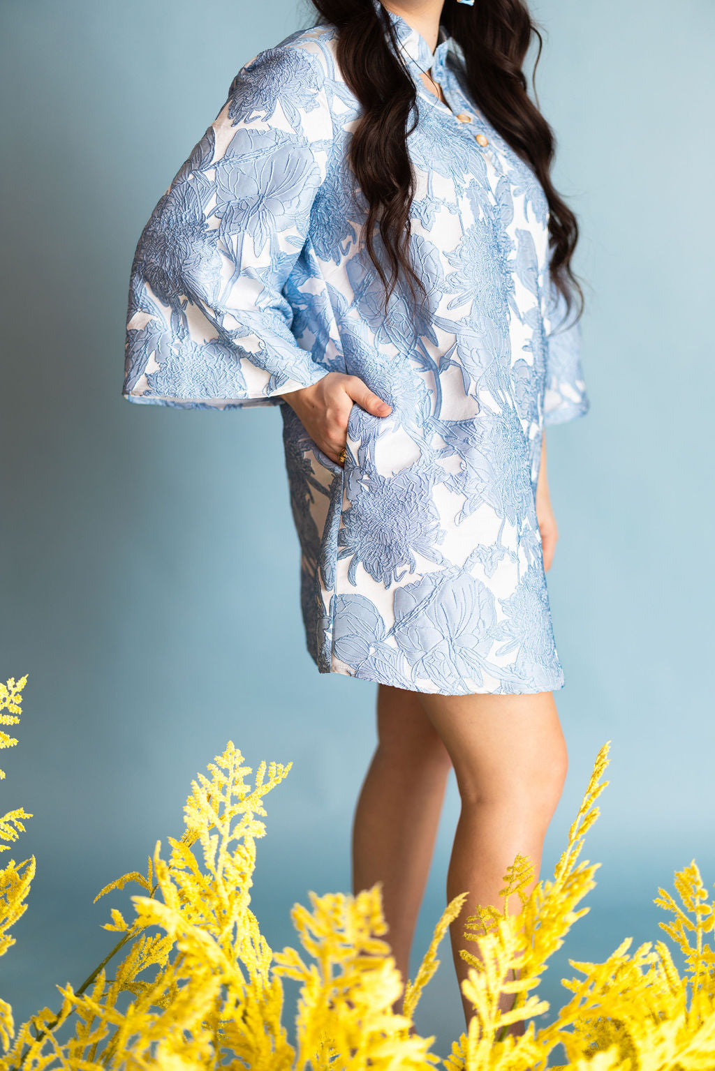 BC Caftan - Powder Blue Floral