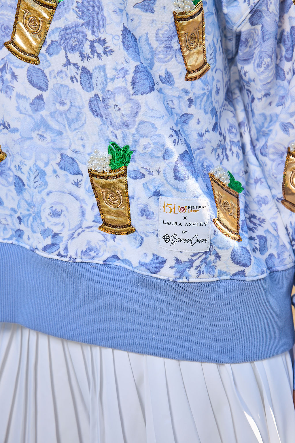 Kentucky Derby x Laura Ashley Mint Julep Floral Sweatshirt