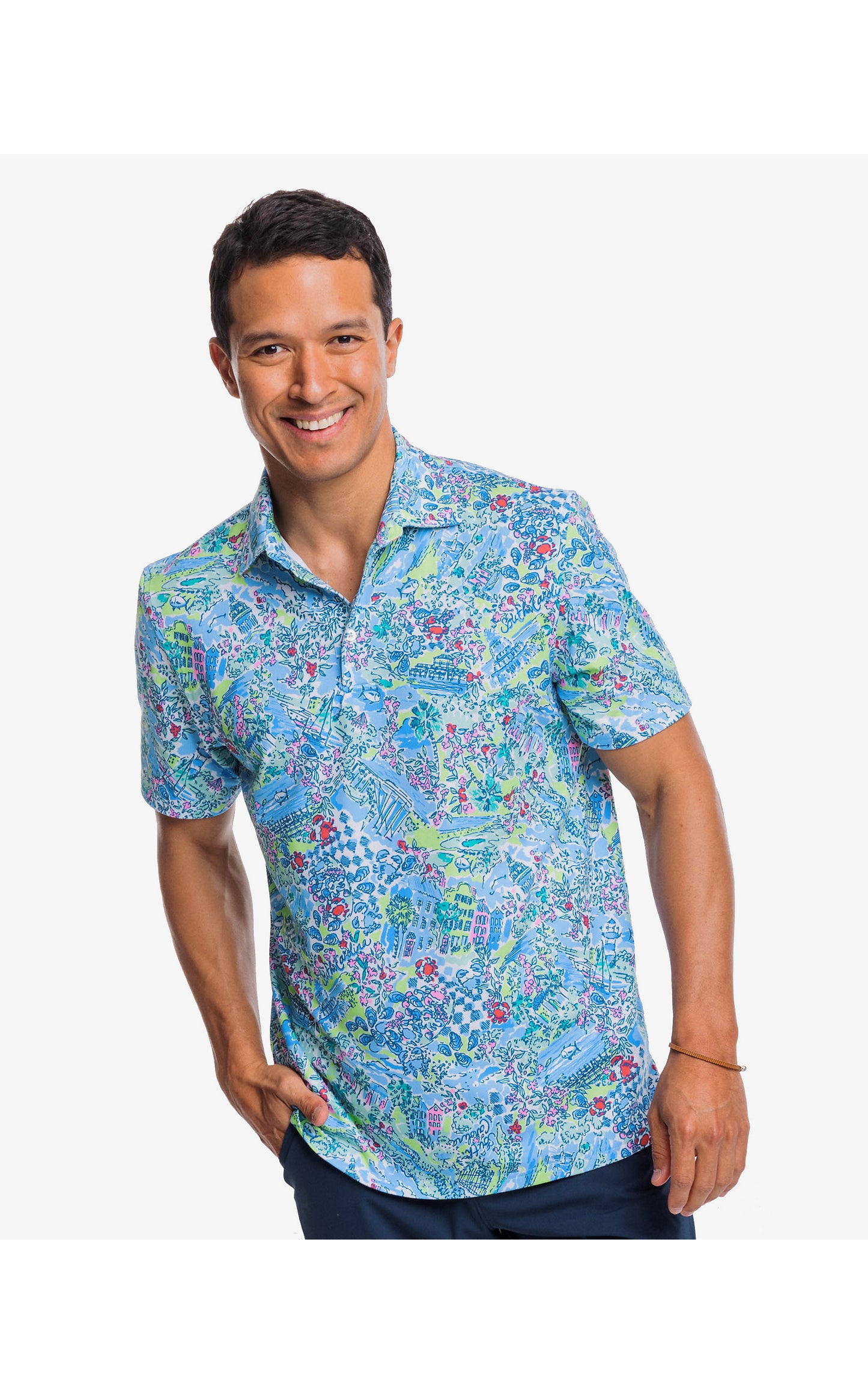 Men's Lilly Loves SC Polo - Blue Peri