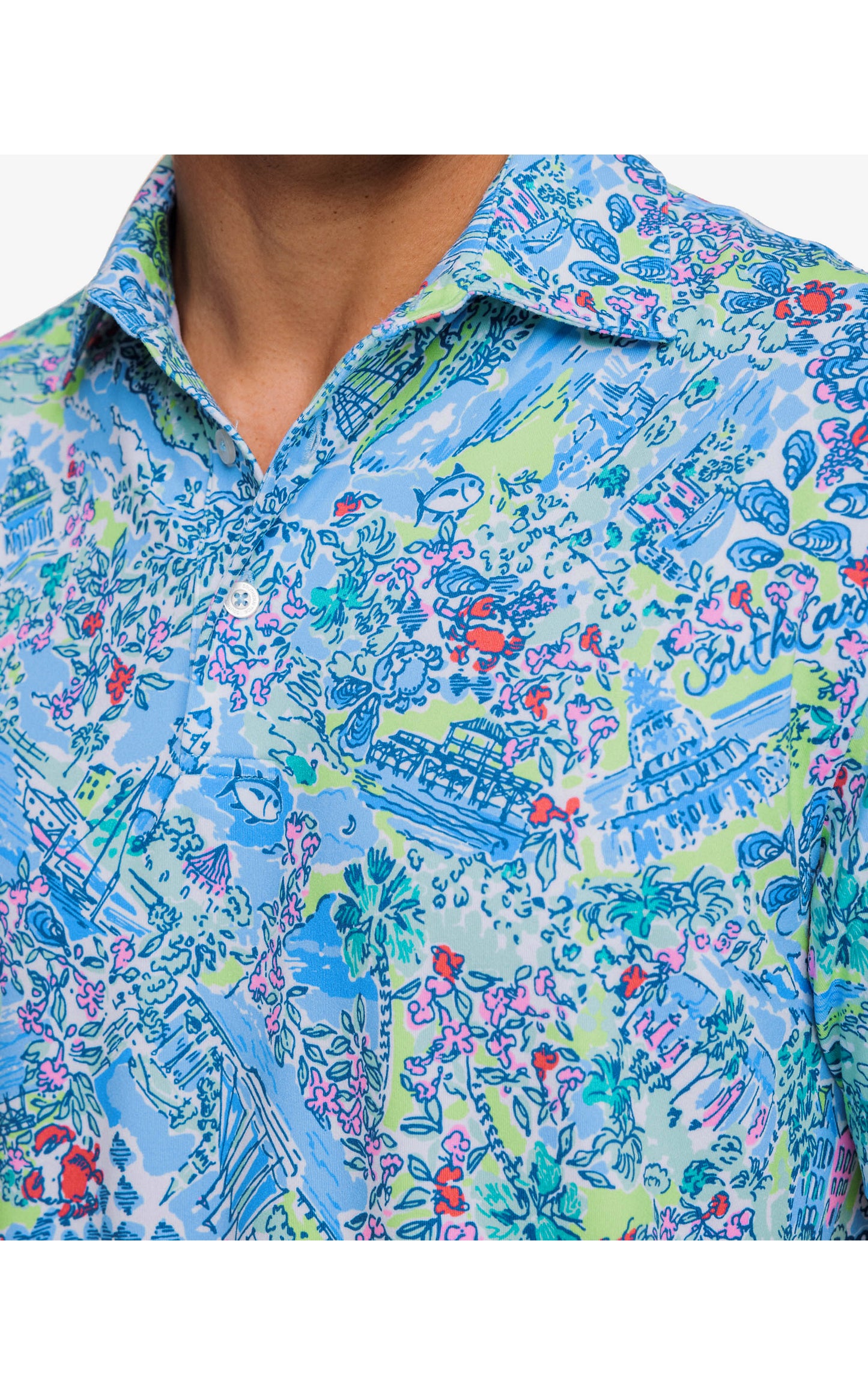 Men's Lilly Loves SC Polo - Blue Peri