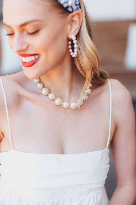 Pearl Beaded Short Necklace