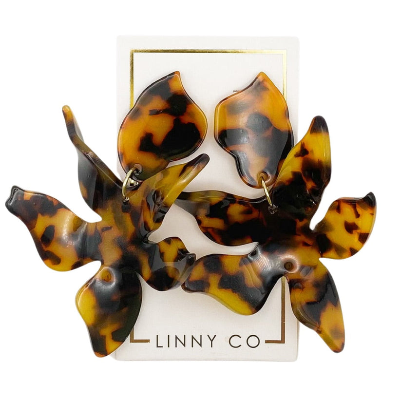 Flora Brown Tortoise Earrings