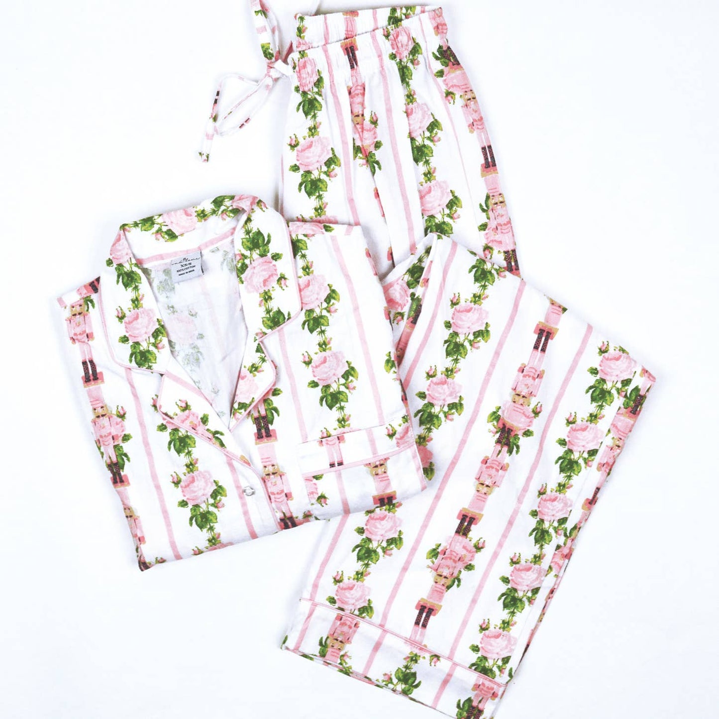 Nutcracker Stripe Flannel PJ Set