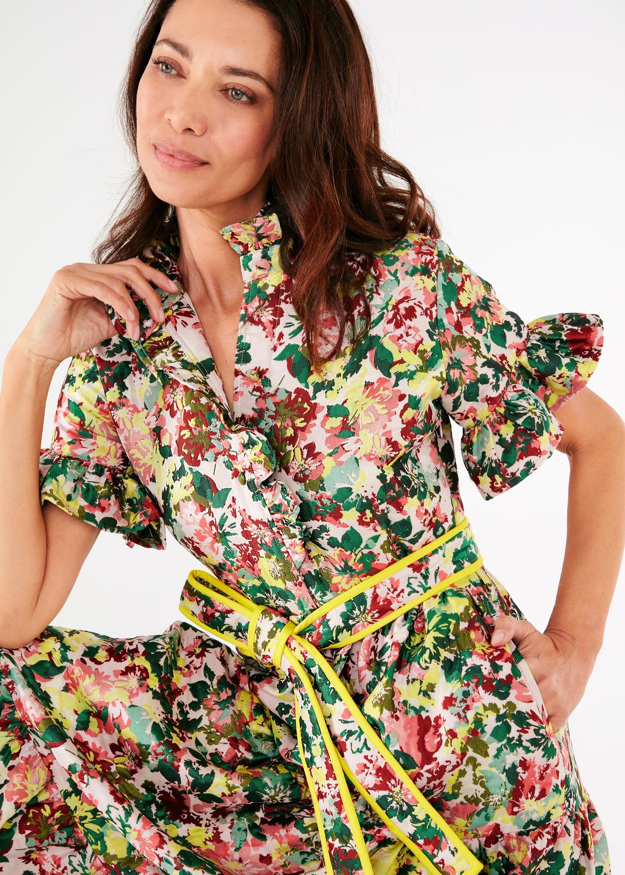 Sadie Maxi Dress Brushed Jacquard