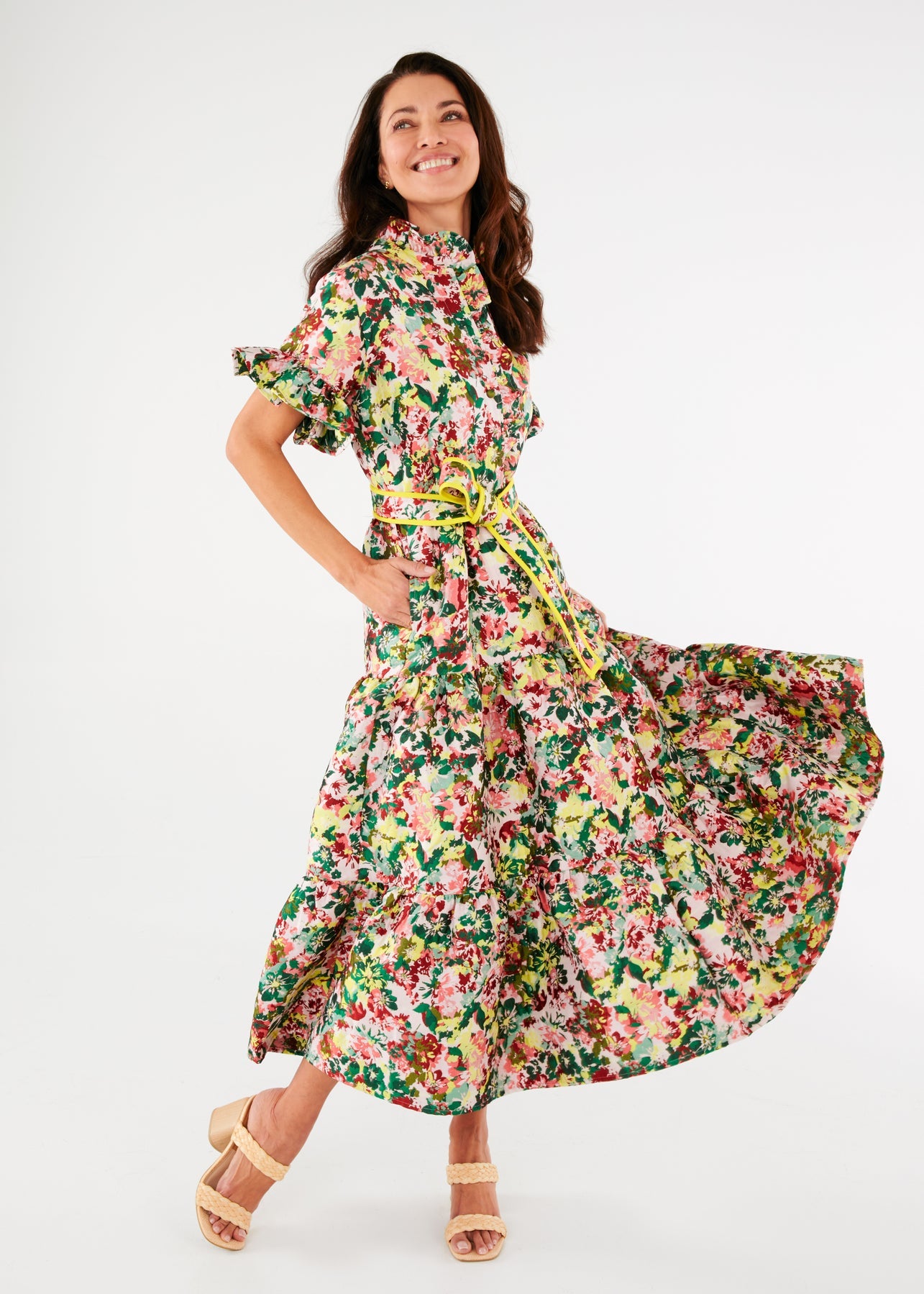 Sadie Maxi Dress Brushed Jacquard