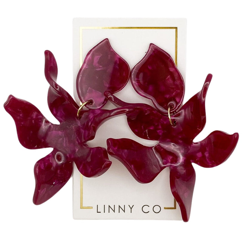Flora Pinot Noir Earrings