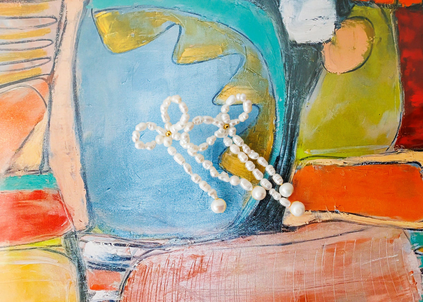 The Isla Pearl Bow Earrings