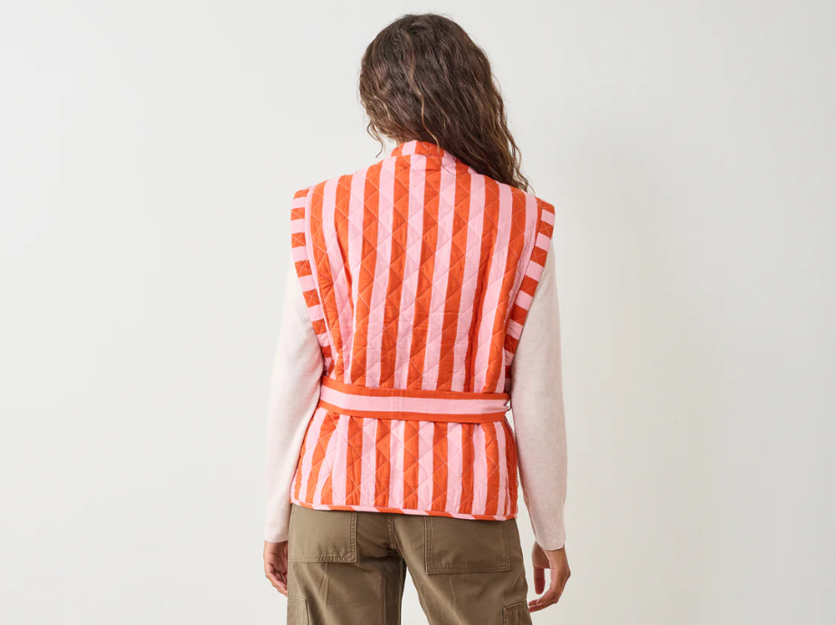 Bold Stripe Quilted Vest