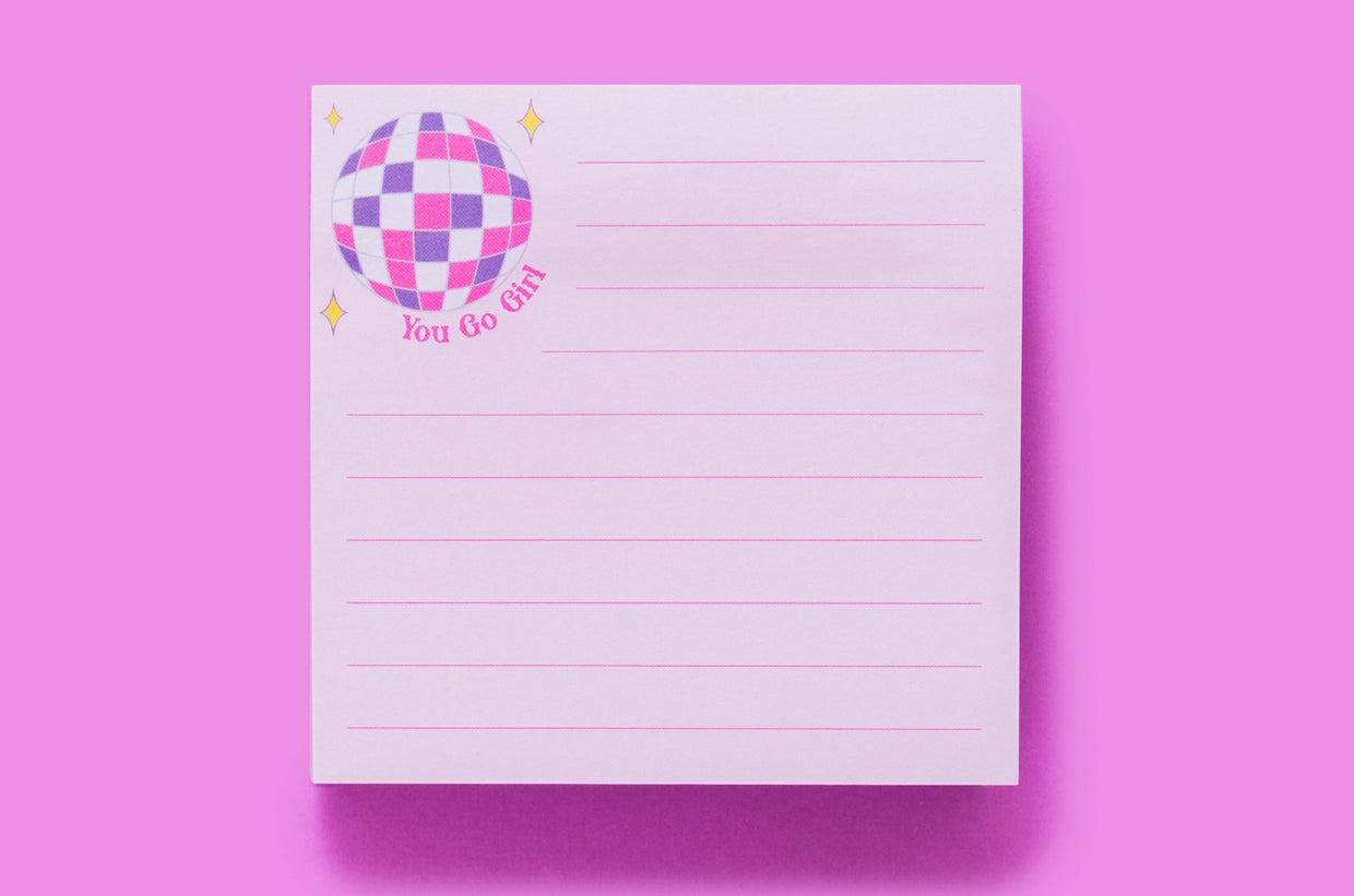 "You Go Girl" Sticky Notes Pad