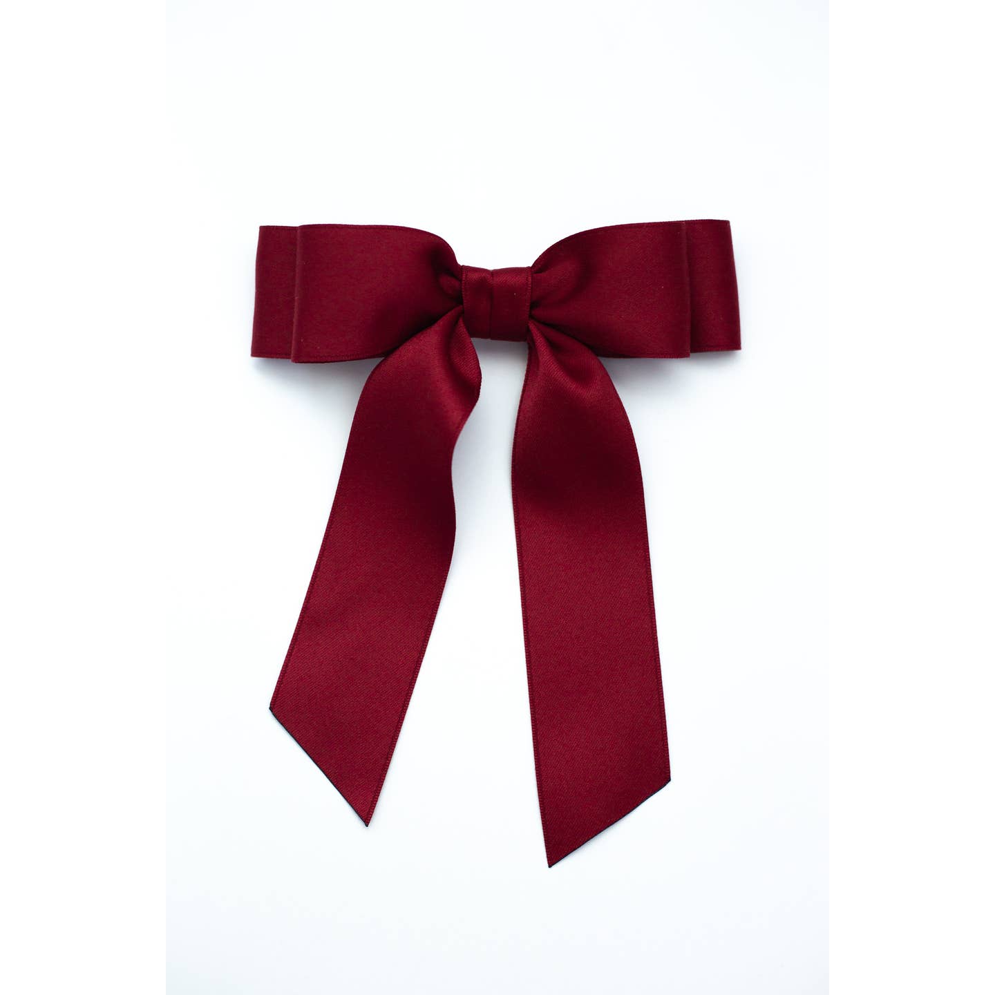 Grace & Grandeur Stella Satin Bow - Merlot