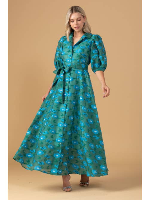 Charlotte Gown Green Organza