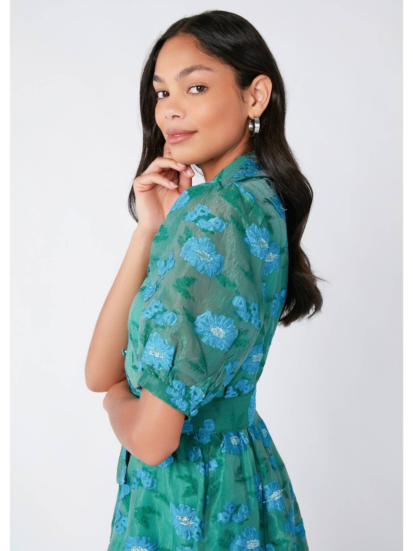 Charlotte Gown Green Organza