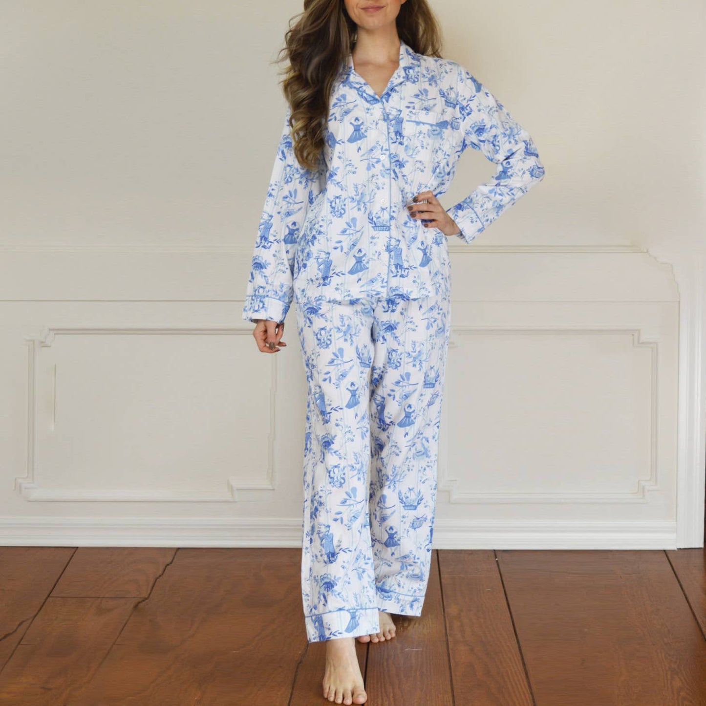 12 Days Toile Flannel PJ Set