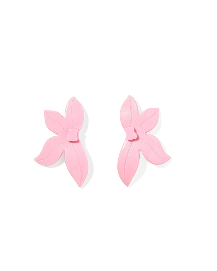 Fern Pink Peony Earrings