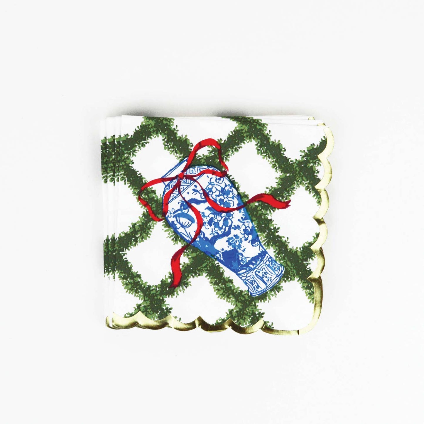 Boxwood Ginger Jar Paper Bev Napkins