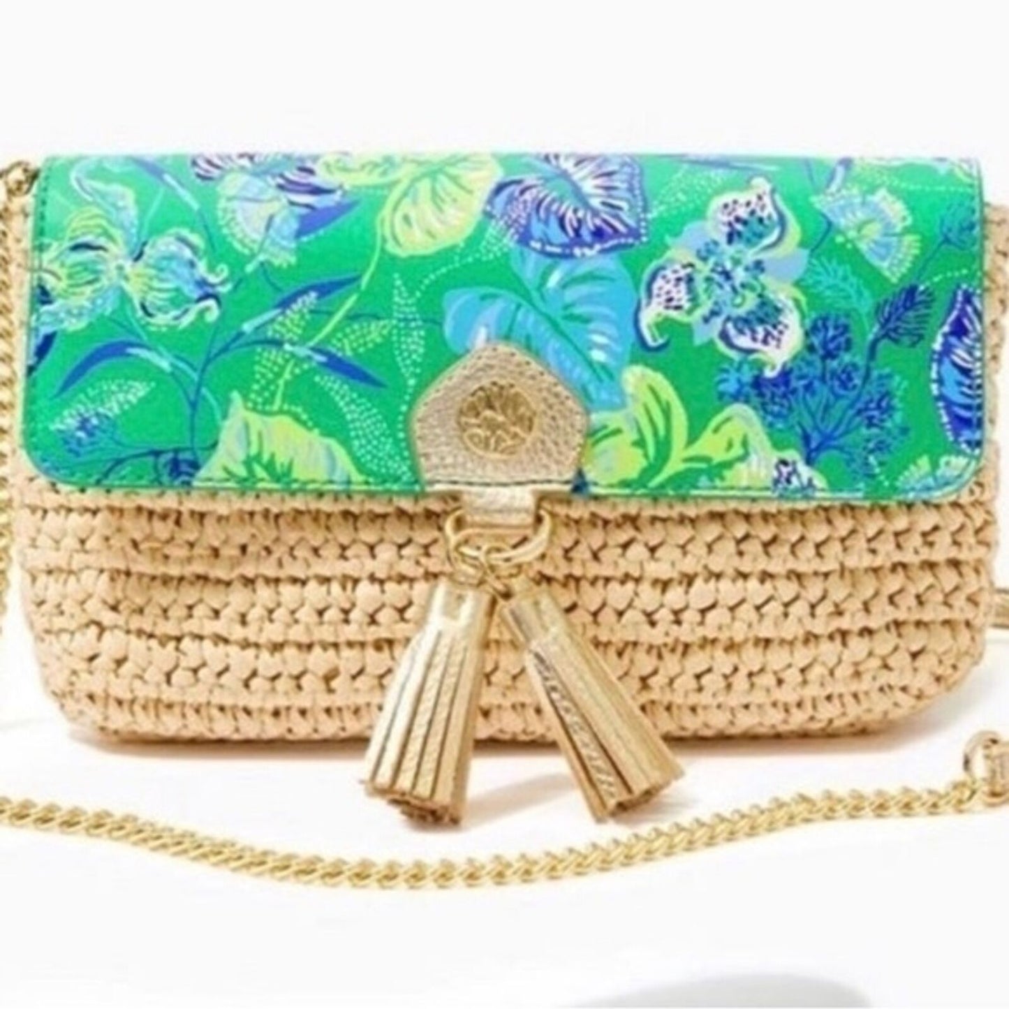 STRAW CROSSBODY CLUTC