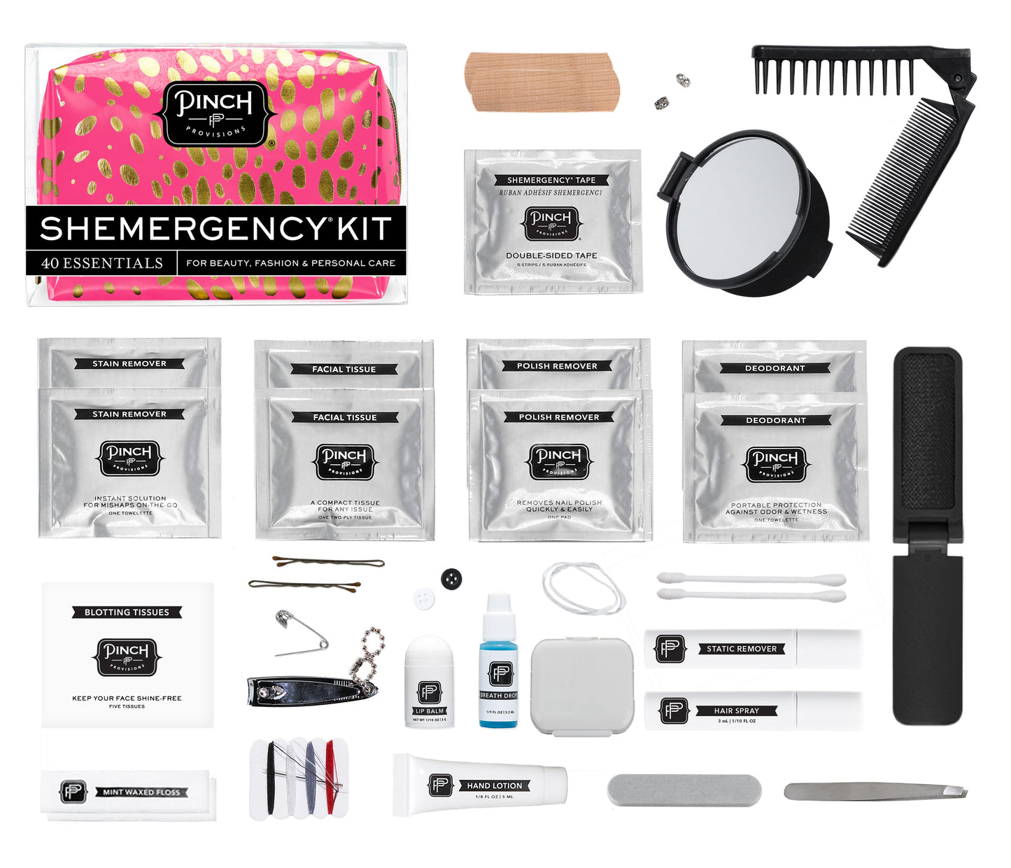 Spotted Shemergency Survival Kit Pink