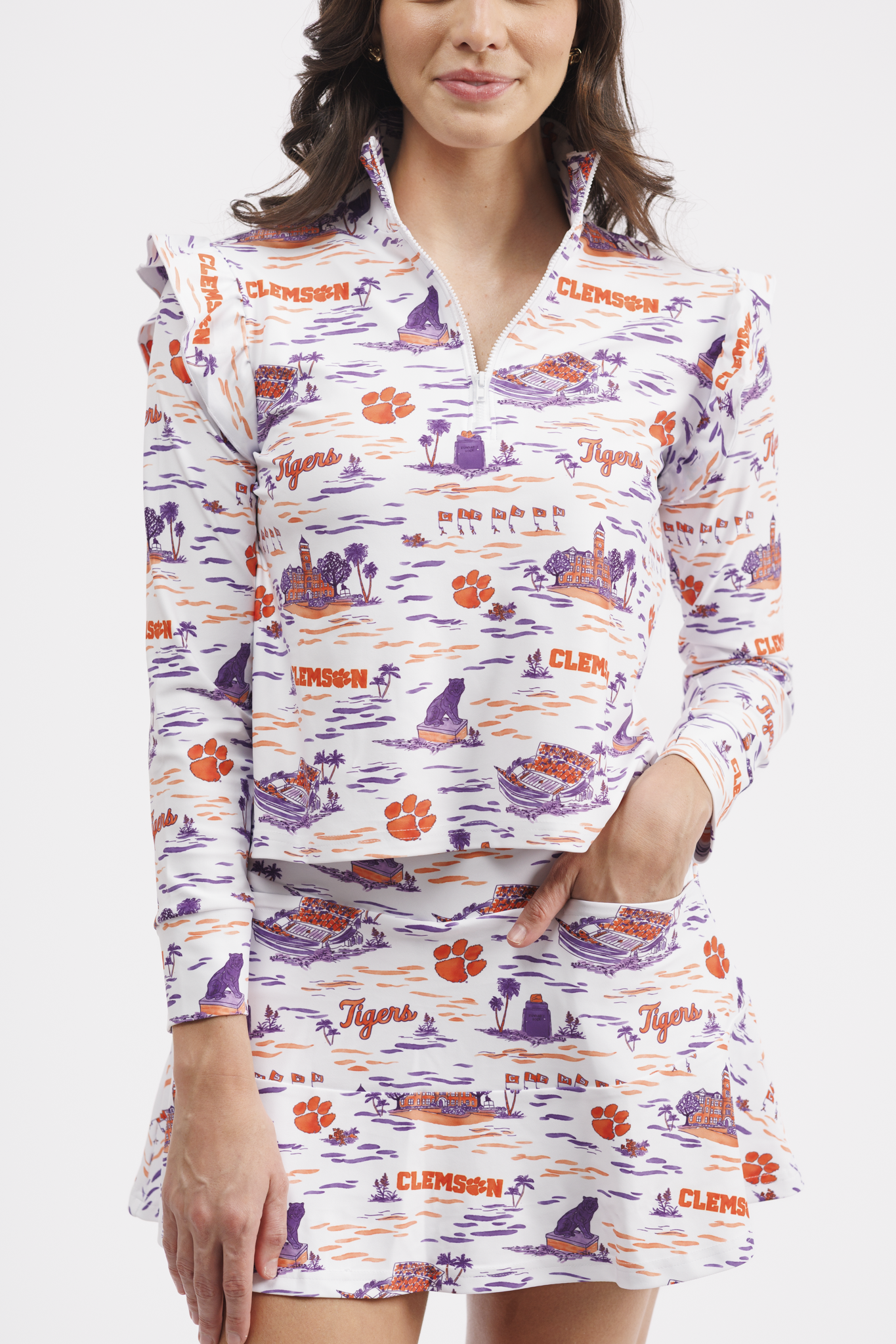 MOLLY SKORT - CLEMSON TOILE