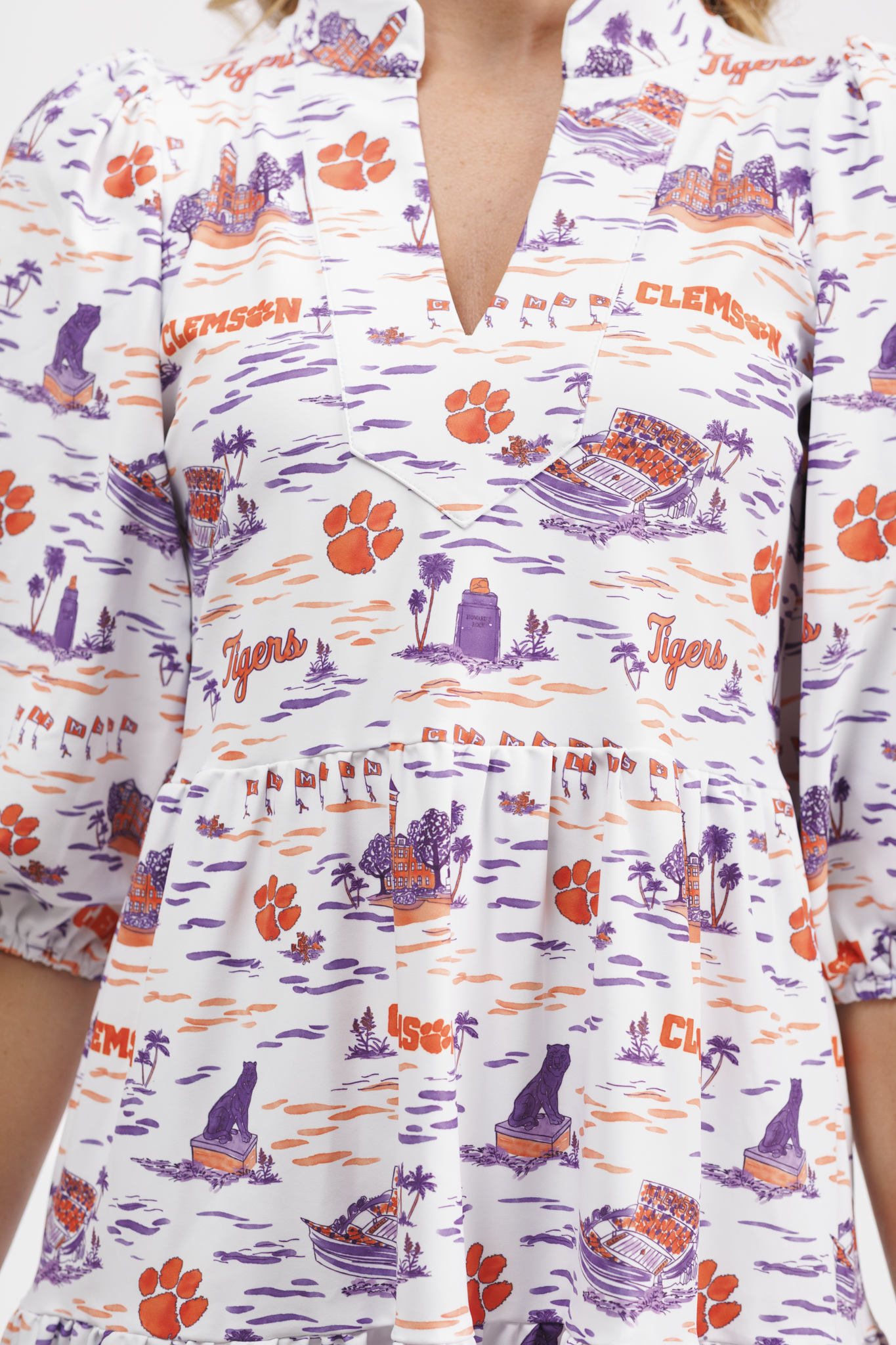 TORY DRESS - CLEMSON TOILE