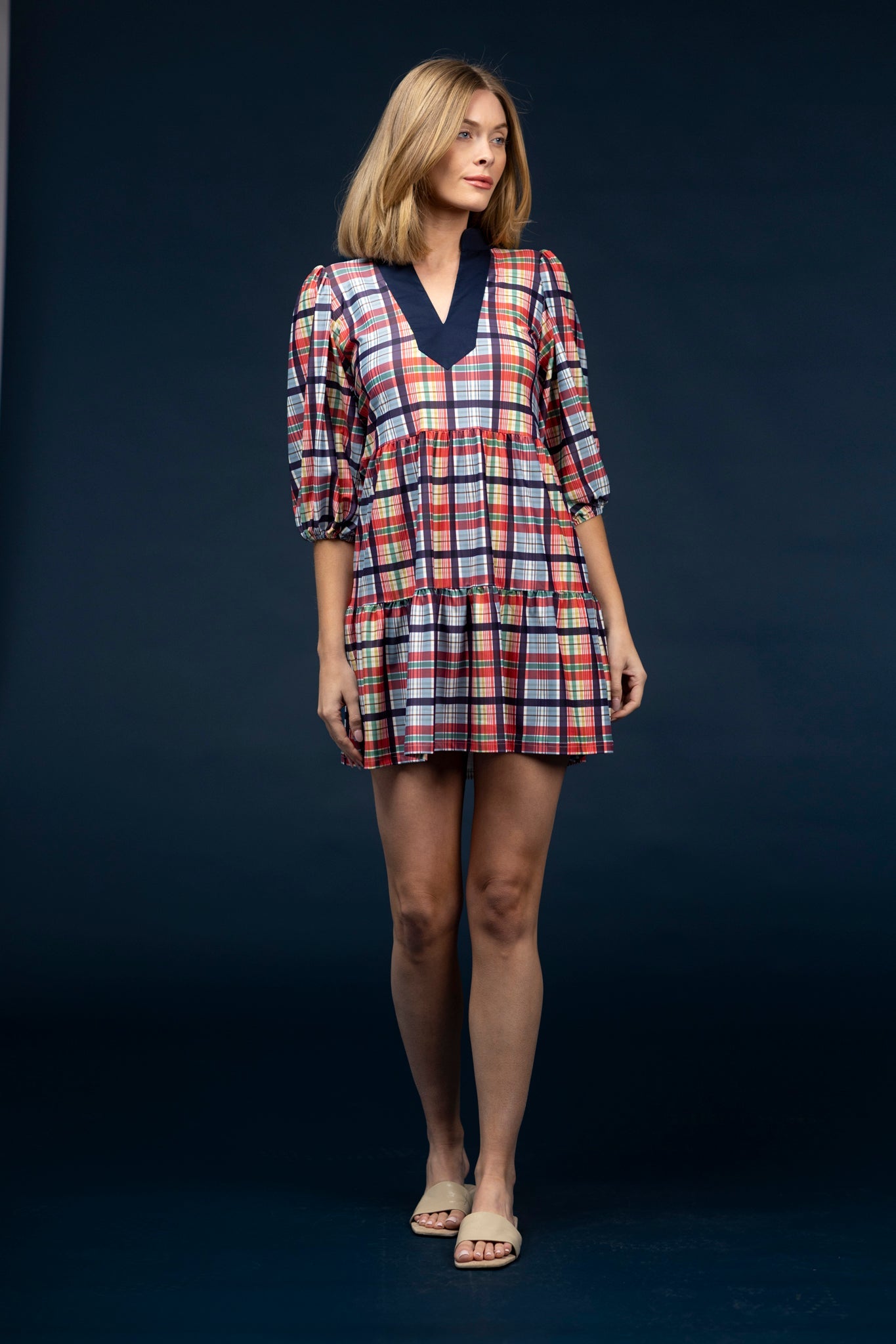 Tory Dress Coastal Plaid