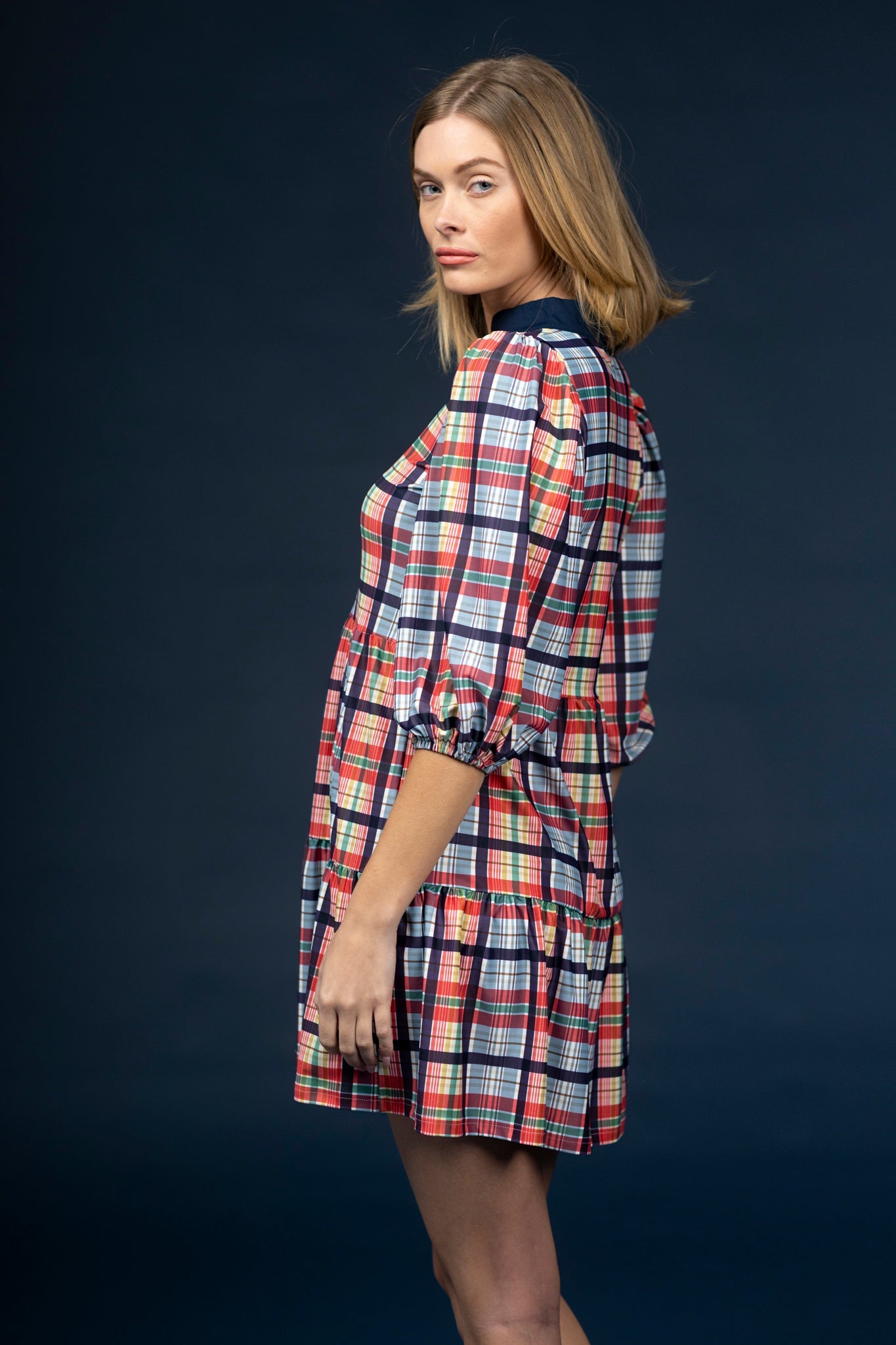 Tory Dress Coastal Plaid