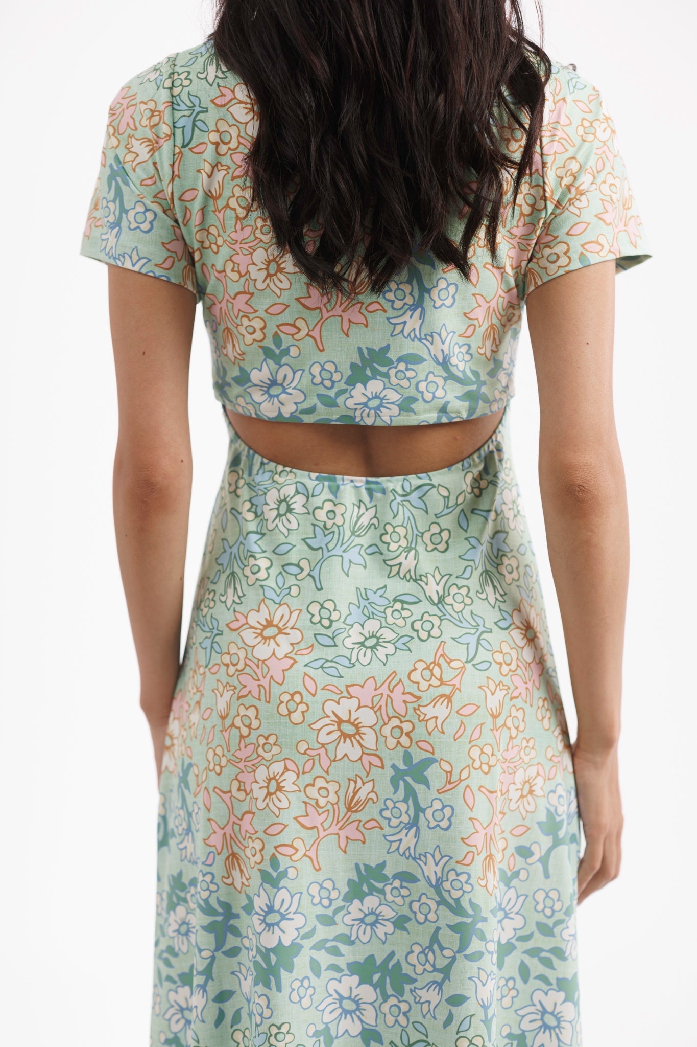 Celine Dress - Basil Daisy