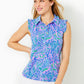 FRIDA SLEEVELESS RUFFLE POLO