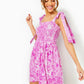 RIVERA SMOCKED ROMPER - WILD FUCHSIA - SWIPE RIGHT