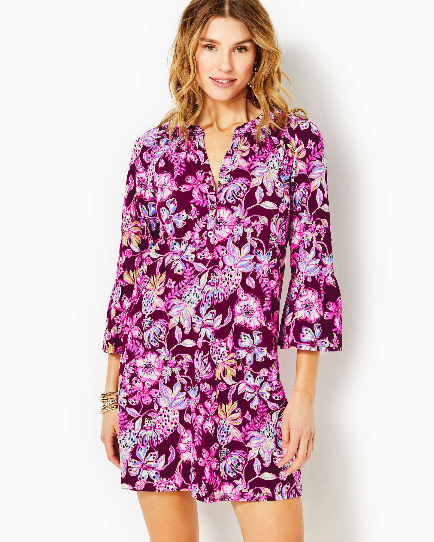 NORRIS 3/4 SLEEVE DRESS