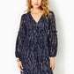 CLEME LONG SLEEVE SILK DRESS