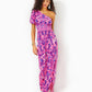 SOLANA ONE SHOULDER MAXI - HAVANA PINK - TURTLE TIDEPOOL ENGINEERED KNIT DRESS
