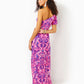 SOLANA ONE SHOULDER MAXI - HAVANA PINK - TURTLE TIDEPOOL ENGINEERED KNIT DRESS