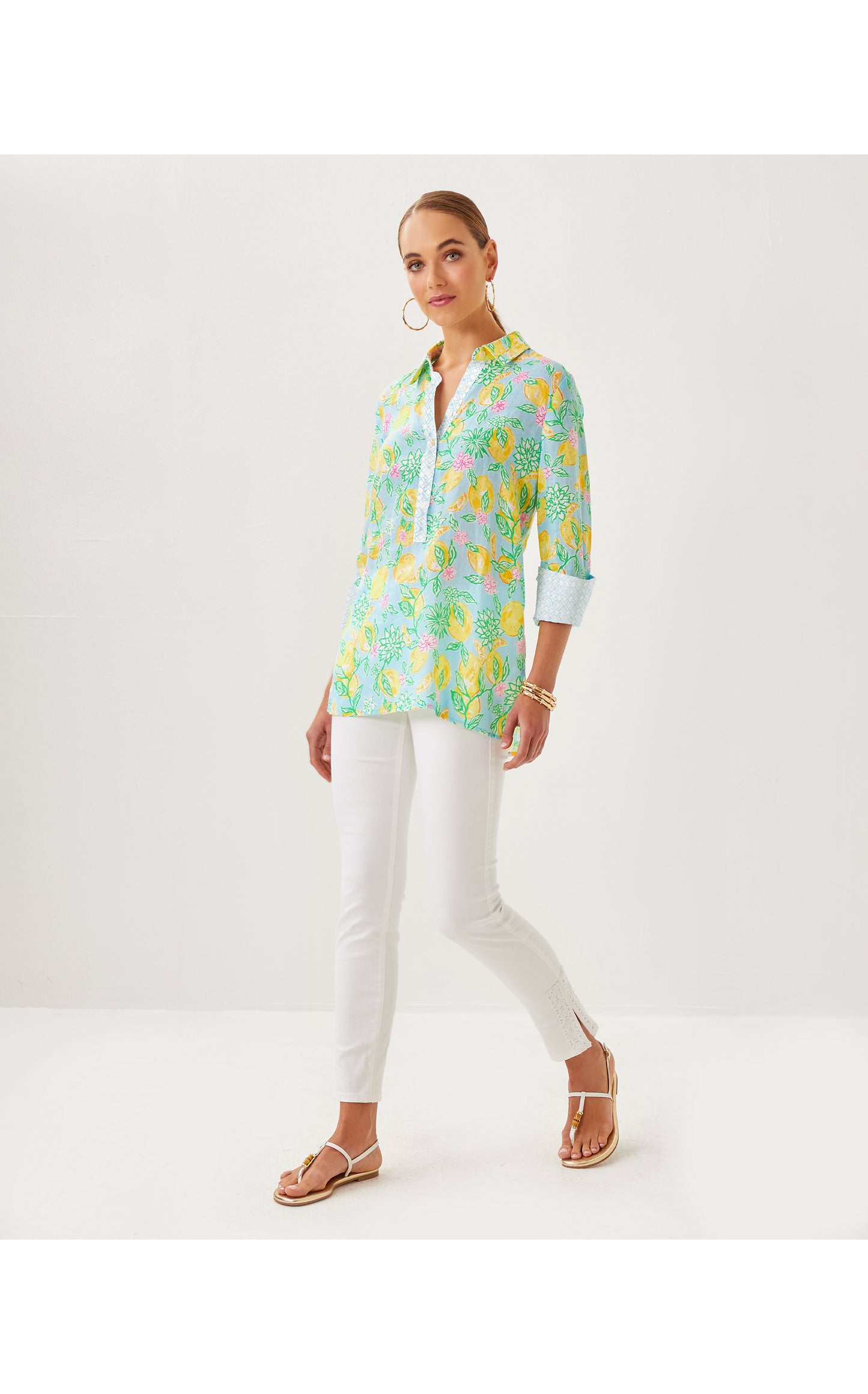 RIVERLYN PIECED PRINT TUNIC