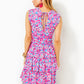 FAYE V-NECK RUFFLE DRESS