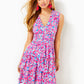 FAYE V-NECK RUFFLE DRESS