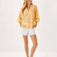 LOURDES 3/4 SLEEVE COTTON TOP