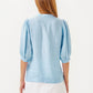 MIALEIGH ELBOW SLEEVE LINEN TOP