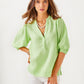 MIALEIGH ELBOW SLEEVE LINEN TOP