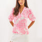 MIALEIGH ELBOW SLEEVE LINEN TOP