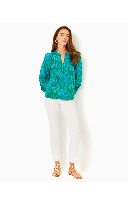COULTER LONG SLEEVE COTTON TOP