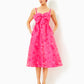 ELLARA JACQUARD MIDI BOW DRESS