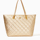 QUILTED LEATHER MEENA TOTE