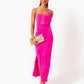 CARLYNN SATIN MAXI BOW DRESS