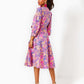 SHIELA 3/4 SLEEVE COTTON DRESS