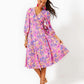 SHIELA 3/4 SLEEVE COTTON DRESS