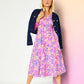 SHIELA 3/4 SLEEVE COTTON DRESS