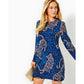 TYRA LONG SLEEVE SILK DRESS