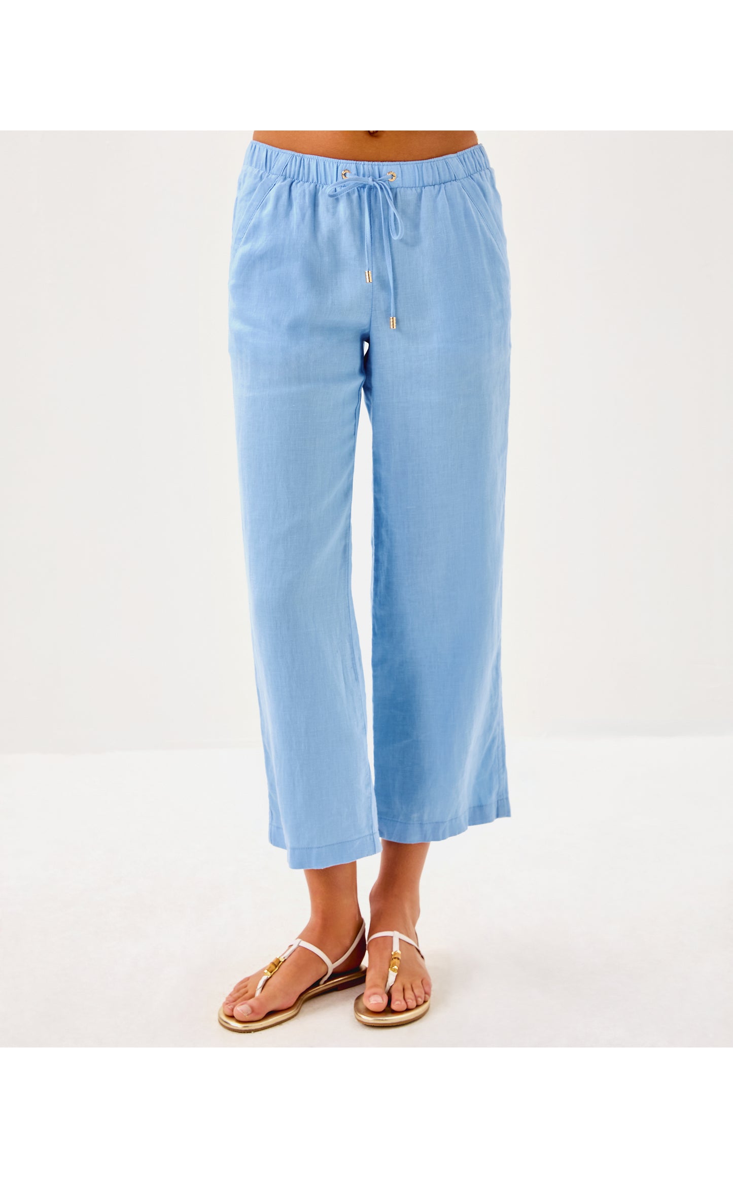 BRAWLEY LINEN CROP PANT