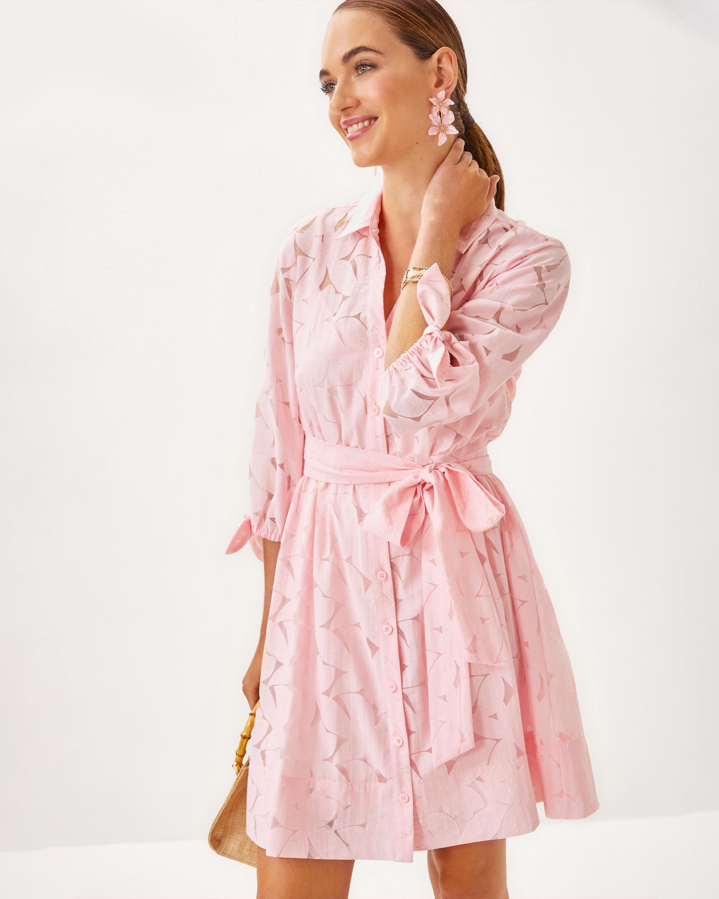 AMRITA 3/4 SLEEVE SHIRTDRESS