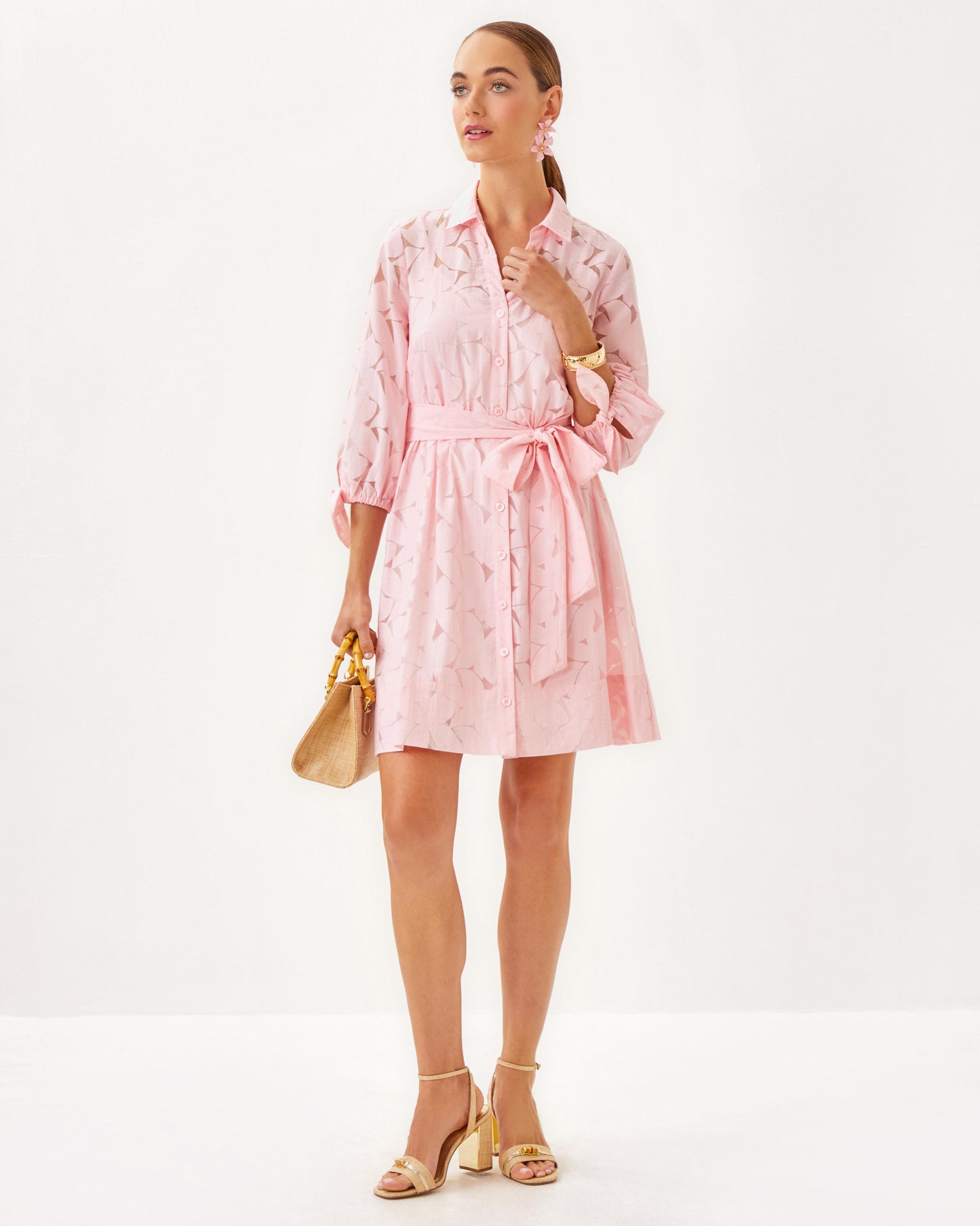 AMRITA 3/4 SLEEVE SHIRTDRESS
